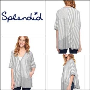 NWT Splendid Stripe Cashmere Blend Poncho {Med}